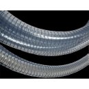 Spiralschlauch &Oslash;25mm klar Stahlspirale Meterware Saugschlauch Pumpenschlauch