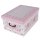 Aufbewahrungsbox Midi Provence rosa mit Deckel/Griff 37x30x16cm Allzweckkiste Pappbox Aufbewahrungskarton Geschenkbox