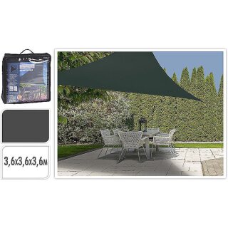 Sonnensegel dreieckig 3,6x3,6x3,6m anthrazit-schwaz Sonnenschutz, Sonnendach, Schattenspender
