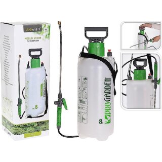 Drucksprüher 8l grün Drucksprühgerät Gartenspritze Pflanzensprüher