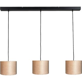 masterlight Pendelleuchte Venus 3-flammig Samt Sand 100x20cm