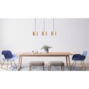 masterlight Pendelleuchte Venus 3-flammig Samt Sand 100x20cm