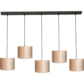 masterlight Pendelleuchte Venus 5-flammig Samt Sand 130x20cm