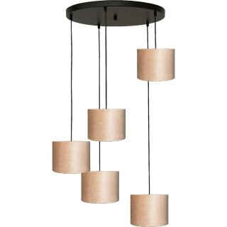 masterlight Pendelleuchte Venus 5-flammig Samt Sand Ø60cm