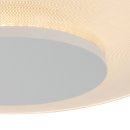 Steinhauer Deckenleuchte Lido 1-flammig Weiß Matt/ Transparent 28x28cm