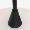 Steinhauer Pendelleuchte Tallerken 1-flammig Leuchte schwarz matt / Glas weiß matt / Transparent matt 18x18cm