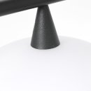 Steinhauer Pendelleuchte Tallerken 4-flammig Leuchte schwarz matt / Glas weiß matt / Transparent matt 120x18cm