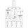 Steinhauer Pendelleuchte Tallerken 4-flammig Leuchte schwarz matt / Glas weiß matt / Transparent matt 120x18cm
