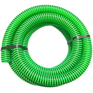 50m Spiralschlauch 11/4 Zoll 32mm grün Saugschlauch Pumpenschlauch Ansaugschlauch