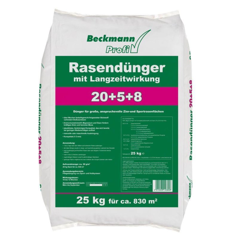 Rasendnger 20+5+8 (+4) mit Langzeitwirkung 25 kg Sack - pondeo.de - Dein  Onlineshop fr Haus und Ga,  89,99
