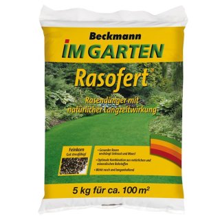 Rasofert® Rasendünger mit natürlicher Langzeitwirkung  5 kg Beutel