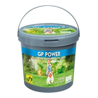 GP Power min. Rasendünger mit Sofortwirkung 10kg Eimer 300 m² NPK-Dünger 12+5+5(+3)