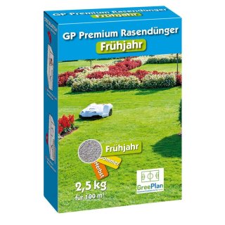 GP Premium min. Frühlings-Rasendünger 2,5kg Karton 100 m² NPK-Dünger 30+5+6(+2)+Fe