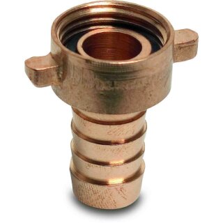 2/3 Schlauchverschraubung Messing 1/2", 3/4", 1", 1 1/4", 1 1/2" Überwurfmutter IG x Schlauchtülle Typ Flachdichtend