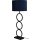 masterlight Tischleuchte Capri 1-flammig Samt Blau 92x37x37cm