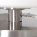 Steinhauer Tischleuchte Ancilla 1-flammig Stahl gebürstet / Glas matt 14,5x14,5cm