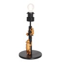 Steinhauer Tischleuchte Animaux 1-flammig Mattschwarz mit goldenen Details 17x17cm