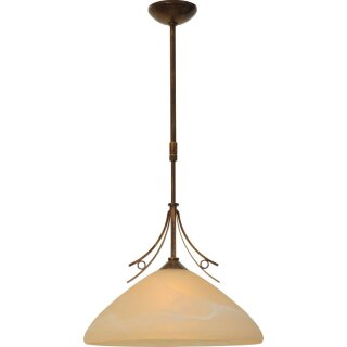 masterlight Pendelleuchte Bolzano 1-flammig Alabasterglas amber Ø40cm