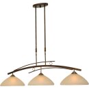 masterlight Pendelleuchte Bolzano 3-flammig Alabasterglas amber 110x30cm