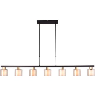 masterlight Pendelleuchte Lauria 8-flammig Glas amberweiß 180x14cm