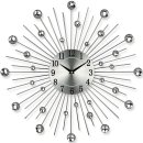 Moderne Designer Quartz Wanduhr gerade silber 50cm