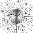 Moderne Designer Quartz Wanduhr gerade silber 50cm