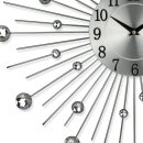 Moderne Designer Quartz Wanduhr gerade silber 50cm