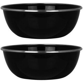 Michelino Campingschalen-Set 2-tlg. schwarz Obstschale Müslischale Schüssel 14,5cm 520ml