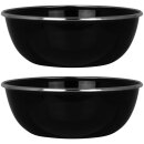 Michelino Campingschalen-Set 2-tlg. schwarz Obstschale Müslischale Schüssel 14,5cm 520ml