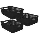 Aufbewahrungskorb Aufbewahrungsbox 10L schwarz - 3...