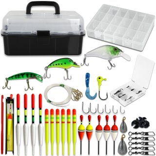 Angelkoffer mit Tackle Box und Zubehör 140tlg. Angelset