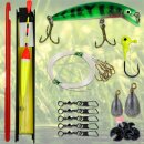 Angelkoffer mit Tackle Box und Zubehör 140tlg. Angelset