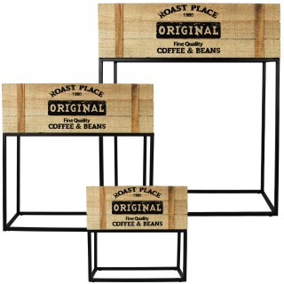 Blumentopf Blumenkasten mit Ständer Holz 3er Set