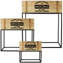 Blumentopf Blumenkasten mit Ständer Holz 3er Set