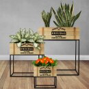 Blumentopf Blumenkasten mit Ständer Holz 3er Set