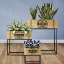 Blumentopf Blumenkasten mit Ständer Holz 3er Set