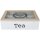 Teebox 9 Fächer Holz weiß Teekiste Teebeutelbox Tee Teebeutelkiste Teekasten