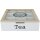 Teebox 9 Fächer Holz weiß Teekiste Teebeutelbox Tee Teebeutelkiste Teekasten