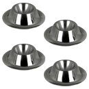 4 Stück Edelstahl Eierbecher Eierhalter stapelbar...