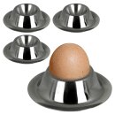4 Stück Edelstahl Eierbecher Eierhalter stapelbar...