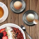 4 Stück Edelstahl Eierbecher Eierhalter stapelbar Eier Becher Egg Cup Eierständer Ständer Gastro Qualität
