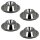 4 Stück Edelstahl Eierbecher Eierhalter stapelbar Eier Becher Egg Cup Eierständer Ständer Gastro Qualität