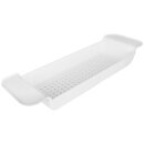 Badewannenablage ausziehbar weiß Badewannenaufsatz Tablett Badewanne 55,5-78cm Wanne