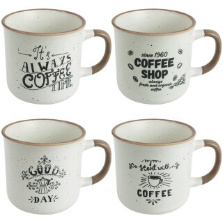Kaffeebecher Kaffecup 300ml 4er Set