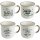 Kaffeebecher Kaffecup 300ml 4er Set