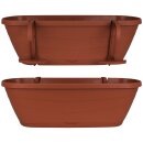 Blumenkasten Balkon terrakotta