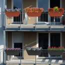 Blumenkasten Balkon terrakotta