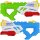 Wasserpistole 1000ml - 2er Set blau und grün