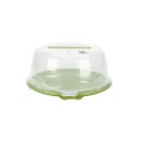 Tortenhaube weiß/grün/grau 33x16cm Kuchenbox Kuchenhaube Tortenbehälter Kuchenbehälter Tortenglocke