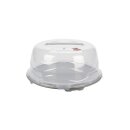 Tortenhaube weiß/grün/grau 33x16cm Kuchenbox Kuchenhaube Tortenbehälter Kuchenbehälter Tortenglocke